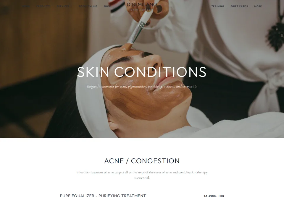 DIBI Milano treatment page