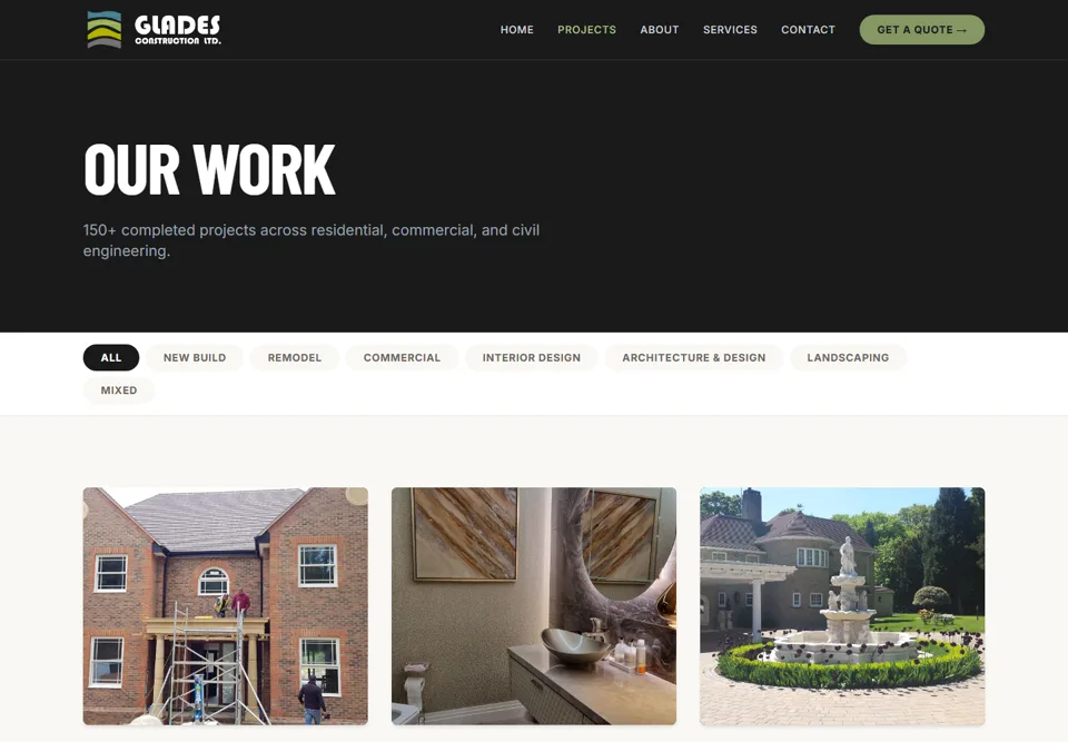 Glades Construction project collection